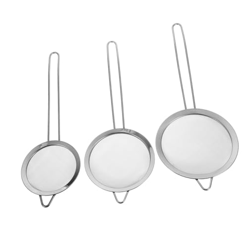 Gadpiparty 3Stücke Netzsieb Set Rostfreies Topfsieb für Öl Sojamilch Saft und Reismilch Langlebig Stabil und Vielseitig von Gadpiparty