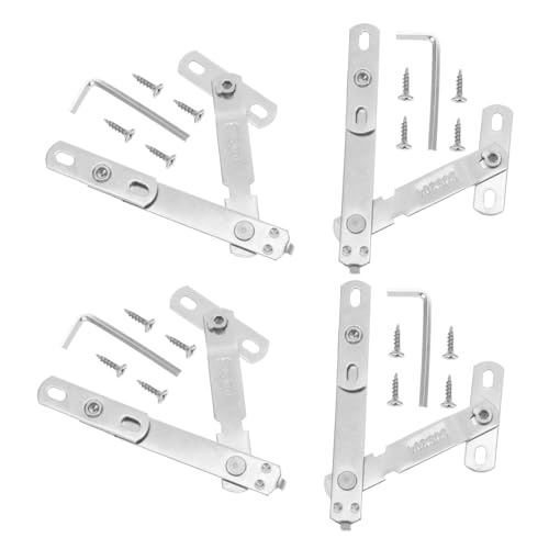 Gadpiparty 4 Sätze Fensterbegrenzung Edelstahl Fenstersicherung Kindersicherung Fensterstopper Schiebefenster Beschlag Sicherheitsverschluss für Zuhause Silber von Gadpiparty