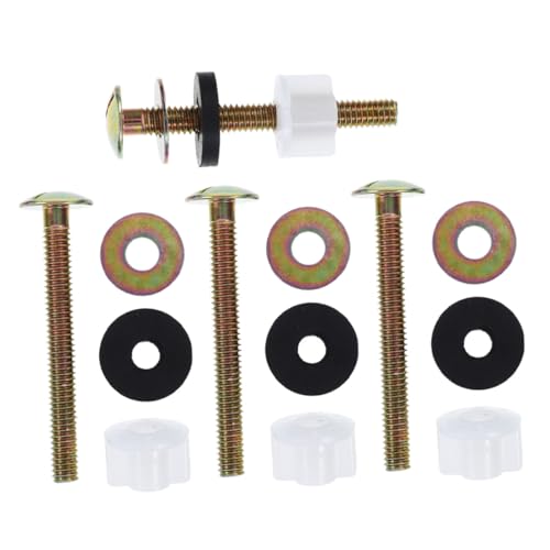 Gadpiparty 4 Sätze Toilettensitz Schrauben und Muttern Rostfreie Befestigungsschrauben für Wc Sitz und Spülkasten Einfache Montage Passend für Top-mount Toilette Langlebige von Gadpiparty