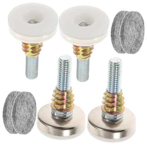 Gadpiparty 4 Sätze Verstellbare Möbelfüße mit Filzschutz Schwere Belastbare Möbel nivellierer Höhenverstellbare Tisch Stuhlbeine für Zuhause Büro Restaurant von Gadpiparty