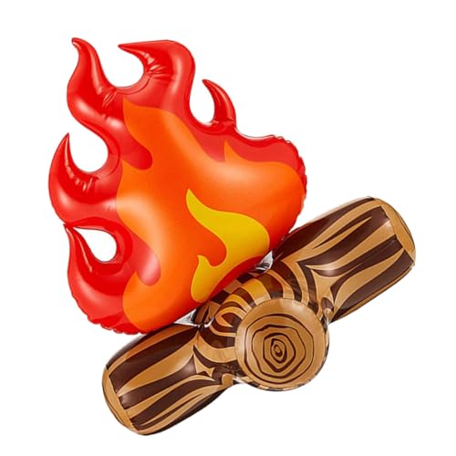 Gadpiparty 4 Stück Aufblasbares Modell PVC Feuer Deko Garten Party Outdoor Requisite Lebensecht Einfach Aufzublasen Vielseitig für Camping Geburtstagsfeier von Gadpiparty