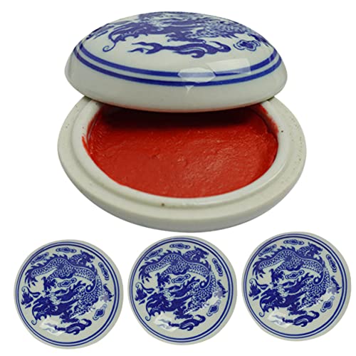 Gadpiparty 4stücke Stempelkissen Im Chinesischen Stil Leuchtend Rotes Stempelkissen Für Kalligrafie-schulungen Aquarellmalerei Und Kunstwerke Keramik-tintenpaste Für Mehrzweck-Einsatz Gadpiparty 4stücke Stempelkissen Im Chinesischen Stil Leuchtend Rotes Stempelkissen Für Kalligrafie-schulungen Aquarellmalerei Und Kunstwerke Keramik-tintenpaste Für Mehrzweck-Einsatz von Gadpiparty