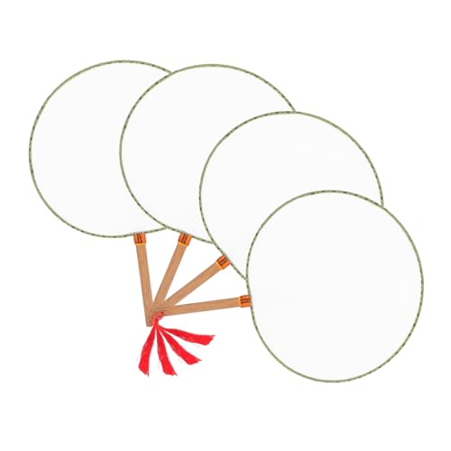 Gadpiparty 4 Stück DIY Blanko-handfächer: Bemalbare Chinesische Fächer Mit Bambusgriff Und Quaste – Mehrzweck-bastelarbeiten Für Sommerkühlung/kunstunterricht Gadpiparty 4 Stück DIY Blanko-handfächer: Bemalbare Chinesische Fächer Mit Bambusgriff Und Quaste – Mehrzweck-bastelarbeiten Für Sommerkühlung/kunstunterricht von Gadpiparty
