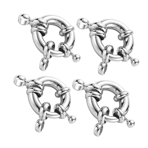 Gadpiparty 4 Stück Federring Verschlüsse Rund Schmuckverbinder mit Loch für DIY Halsketten Armbänder Schmuckherstellung Sichere Federmechanik Langlebig Gadpiparty 4 Stück Federring Verschlüsse Rund Schmuckverbinder mit Loch für DIY Halsketten Armbänder Schmuckherstellung Sichere Federmechanik Langlebig von Gadpiparty