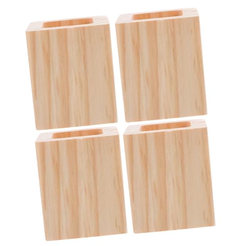 Gadpiparty 4 Stück Holz Möbel Risers Quadratisch Erhöhung Stabile Möbelfüße Bett Sofa Tisch Erhöhung Praktische Holzblöcke Vielseitig Einsetzbar für Wohnmöbel von Gadpiparty