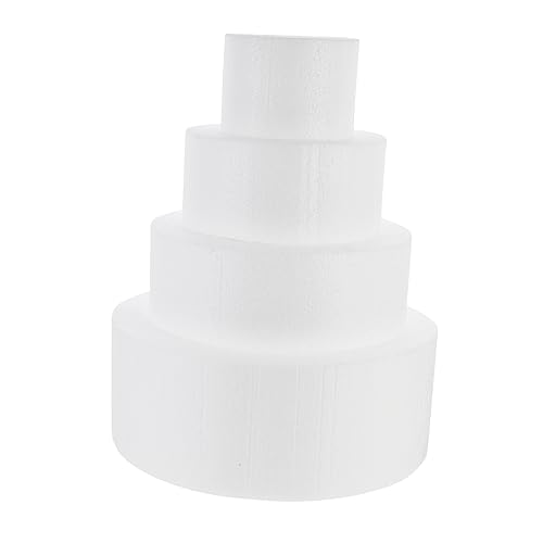 Gadpiparty 4 Stück Kuchenmodell Die Form DIY Schäume Kuchen Handwerk Kuchenformen Kuchen Vorlage DIY Kuchenform Kuchenschäume Dummies Kuchen Fondant Formen Kuchen Formen Weiß von Gadpiparty