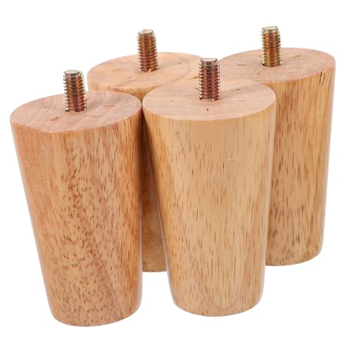 Gadpiparty 4 Stück Möbelbeine Holz Tapered Ersatzfüße für Sofa Schrank und Installieren Stabile Holzbeine Design Höhenverstellbar von Gadpiparty