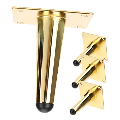 Gadpiparty 4 Stück Möbelbeine Metall Verstellbar für Sofa Tisch Schrank Stabile Stützfüße Dekorative Füße Gold zum Ersetzen Alter Möbelbeine von Gadpiparty