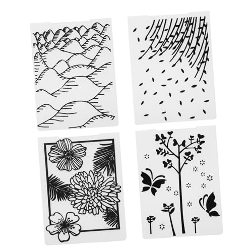 Gadpiparty 4stücke Kunststoff Vorlage Form Präge Ordner DIY Scrapbooking Karte Machen Ordner Bastelvorlagen Für Karten Und Alben von Gadpiparty