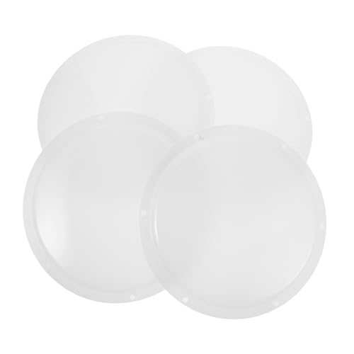 Gadpiparty 4 Stück Runde LED Lampenschirme aus Kunststoff Anti-beschlag Deckenleuchten-abdeckungen mit Diffusor Schutz gegen Blendung und Kondensation Einfache Montage für Bad Küche von Gadpiparty
