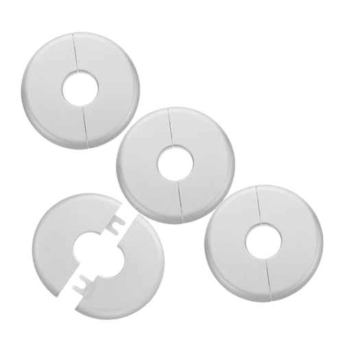Gadpiparty 4 Stück Runde Rohrloch abdeckplatten aus Dekorative Wasserrohr abdeckungen für Wandlöcher Einfache Montage ohne Werkzeug Langlebige Rohrverkleidung für Wasser Elektroleitungen von Gadpiparty