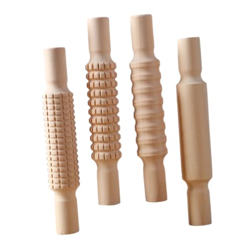 Gadpiparty 4 Stück Schlammpersonal Tool Töpferwerkzeuge Form texturiert drücken Lehmteig Rollen -Walze Töpferdruckstange Walze für Tonplatten Tonwerkzeug Keramik-Texturwalze Holz Beige Gadpiparty 4 Stück Schlammpersonal Tool Töpferwerkzeuge Form texturiert drücken Lehmteig Rollen -Walze Töpferdruckstange Walze für Tonplatten Tonwerkzeug Keramik-Texturwalze Holz Beige von Gadpiparty