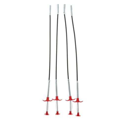 Gadpiparty 4 Stück Teiliges Abflussreinigungsset mit Flexiblen Kunststoff Krallen Multifunktionaler Rohrreinigungshaken für Verstopfte Spülbecken Toiletten und Rohre Einfach Biegbar und von Gadpiparty