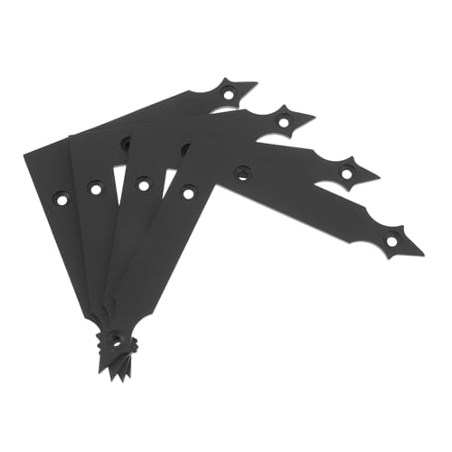 Gadpiparty 4 Stück Teiliges Dekorative Eckwinkel in Mattem Schwarz Robuste Winkelverbinder für Scheunentore Gartentore und Garagentürzubehör Stabile Halterungen für rustikale Gebäude und von Gadpiparty