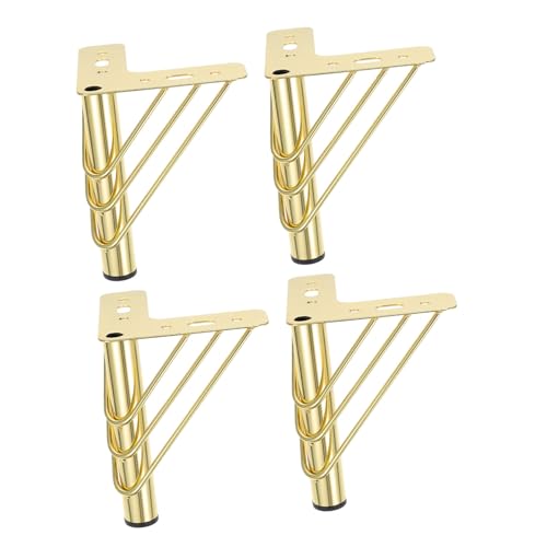 Gadpiparty 4stücke Metall-möbelbeine Für Couchtische Kommoden Und Schränke Mit Fußpolstern Für Wohnzimmer Und Schlafzimmer Installieren Tragfähig Und Langlebig von Gadpiparty