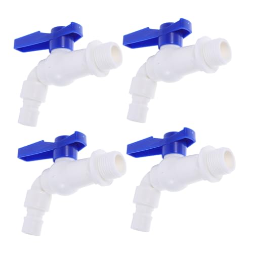 Gadpiparty 4 Stück Teiliges Outdoor Wasserhahn Kunststoff Ventil Wetterfest Auslaufsicher für Waschmaschine Gartenbewässerung Vielseitiger Wasserhahn für Außenbereich von Gadpiparty
