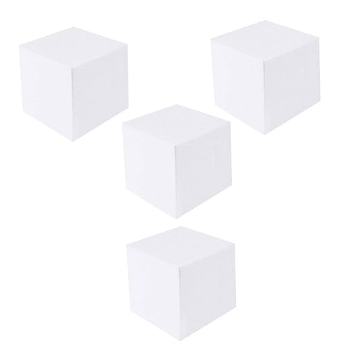 Gadpiparty 4stücke Skulpturenblock Quadratisch Weiß Für Kuchenformen Backformen Modellieren DIY Kunst Handwerk Set von Gadpiparty