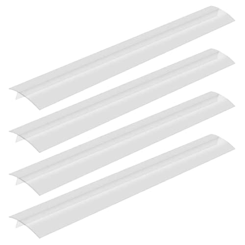 Gadpiparty 4 Stück Teiliges Silikon Herdspaltabdeckung Set Hitzebeständiger Ofenspaltfüller für Küchenarbeitsplatten für Fenster Glastüren und Schränke Transparent Einfach zu Reinigen von Gadpiparty