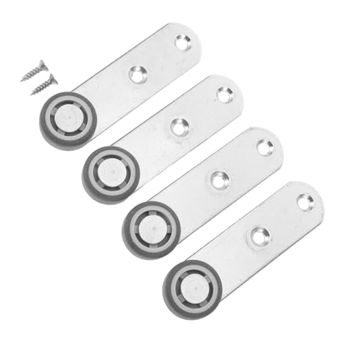 Gadpiparty 4 Stück Teiliges Türboden Stützräder mit Gummilauffläche Präzise Laufrichtung für Schiebetüren Seitlich und Vertikal Montierbar Langlebig Geräuscharm Hohe Tragfähigkeit für von Gadpiparty