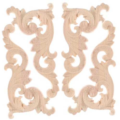 Gadpiparty 4 Stück Teiliges Unbemalte Holzornamente Blumenrelief Geschnitzte Möbelapplikationen für Türen Schränke Betten Vintage Holzdeko für Wohnraumgestaltung Gadpiparty 4 Stück Teiliges Unbemalte Holzornamente Blumenrelief Geschnitzte Möbelapplikationen für Türen Schränke Betten Vintage Holzdeko für Wohnraumgestaltung von Gadpiparty