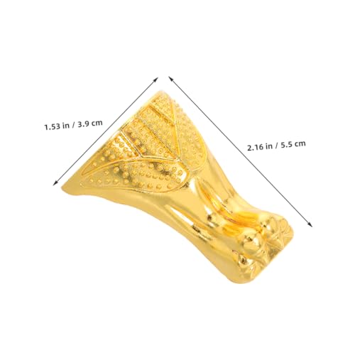 Gadpiparty 4 Stück Teiliges Vintage Möbel Eckfüße Robustem Material Dekorative Eckverstärkung mit Stabilisierender Funktion für Schmuckschrank Kommode und Tisch Goldfarbene Möbelstützen von Gadpiparty