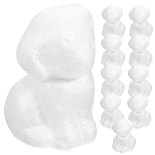 Gadpiparty 4 Stück Tierpendellant Schaum Weiß Handgemachte Welpendekore Familienornamente Ornamente Für Regale Kreative Ornamente in Welpenform Lustige Desktop-Ornamente Hundehandwerk von Gadpiparty