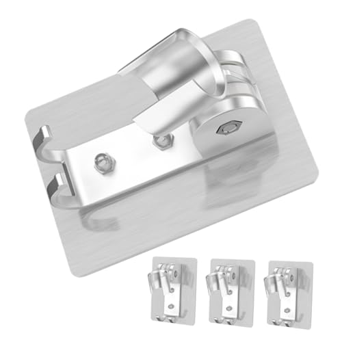 Gadpiparty 4 Stück Verstellbarer Duschkopfhalter Selbstklebend Ohne Bohren Aluminiumhalter Für Glatte Flächen Badezimmer Wohnmobil Kompakte Handbrause Wandhalterung Mit Einstellbarer Neigung Gadpiparty 4 Stück Verstellbarer Duschkopfhalter Selbstklebend Ohne Bohren Aluminiumhalter Für Glatte Flächen Badezimmer Wohnmobil Kompakte Handbrause Wandhalterung Mit Einstellbarer Neigung von Gadpiparty