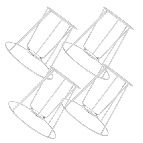 Gadpiparty 4 Stück e14 Schirmhalter Regalhalterungen kleine Lampenschirme lampenschirm halterung lampenschirm gestell Lampenschirmgestell aus Eisen Rahmen einer Tischlampe selber machen Weiß von Gadpiparty