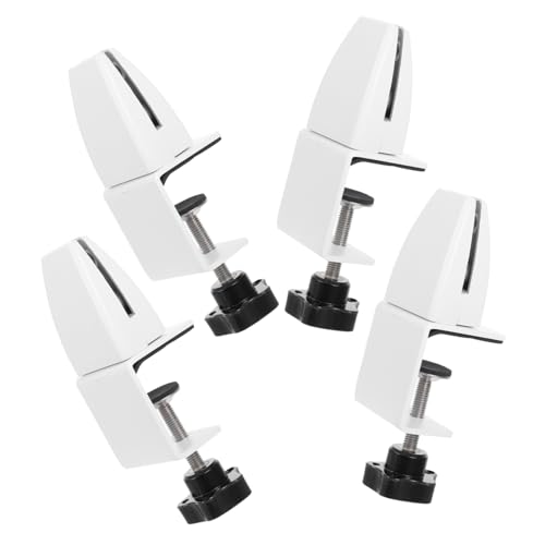 Gadpiparty Schreibtisch-teilerklemme 4 Stück Weiß Bildschirm-Clips Aluminium-trennwand-schutzklemme Schreibtisch-Clips von Gadpiparty