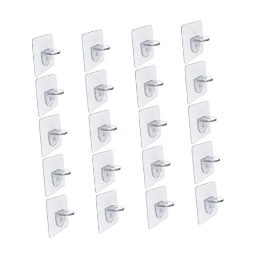 Gadpiparty 40 Stck Teiliges Transparentes Regalstützen Set Langlebigem Selbstklebende Bohrfreie Halterungen für Schrank und Wandregale Spurlos Entfernbar Starke Haftkraft von Gadpiparty