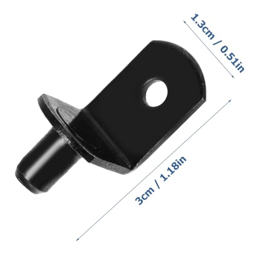 Gadpiparty 40 Stück Regalbodenträger aus Kaltgewalztem Stahl Stabile Haltebolzen für Holzregale Rostfrei Starke Tragkraft Einfache Montage ohne Bohren Schwarz Lang von Gadpiparty