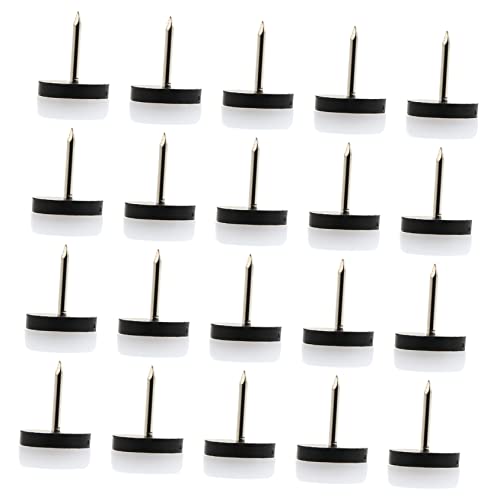 Gadpiparty 40St Fußspikes mit Pads Schubladeneinlage Möbeluntersetzer Möbelgleiter Möbelauflagen Böden Desk pad fußbodenschutzmatte Stuhlbeingleiter Nagelgleiten Möbel Pad Nylon Weiß von Gadpiparty