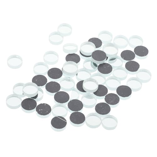 Gadpiparty 4Er-Packung Runde Mini Spiegel Fliesen für Diy Bastelprojekte Langlebig Selbstklebend Vielseitig Einsetzbar Materialwahl für Kreative Heimdekorationen von Gadpiparty