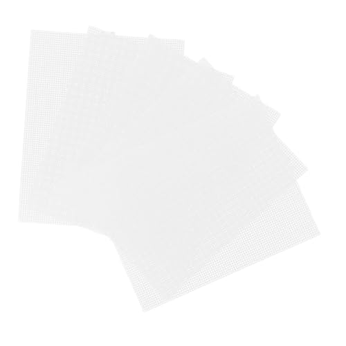 Gadpiparty 5 Stück Blätter Mesh- Stickprojekttasche Nähzubehör Mesh-Kunststoff- -kit Stichbrett Augennetz Zum Besticken Netzstoff Buckram Augennetz Für Maske Weiß Sport von Gadpiparty