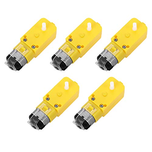 Gadpiparty 5 Stück Getriebemotor Dual Roboter auto motor bürstenlos ausgerichtet Motorgetriebe elektrofahrzeuge Elektromotor magnetischer Interferenzmotor tt-Motor pp Yellow von Gadpiparty