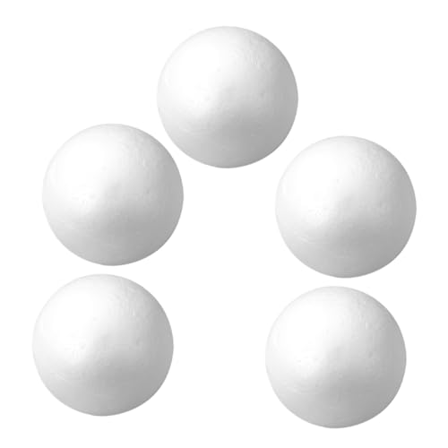 Gadpiparty 5 Stück Polystyrol Schaumstoffkugeln Weiß Glatt Leicht Für DIY Bastelprojekte Hochzeit Party Dekoration Blumengestecke Malen von Gadpiparty