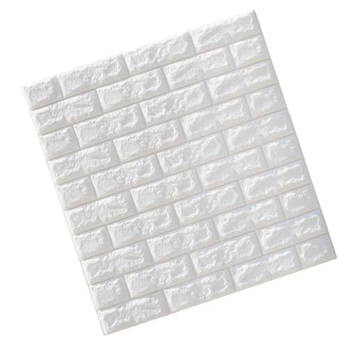 Gadpiparty 5 Stück Ziegelwand Sticker Weiß Xpe Schaumstoff Selbstklebend Schalldämmend Wandpaneele Wohnzimmer Wohnzimmer Dekoration von Gadpiparty