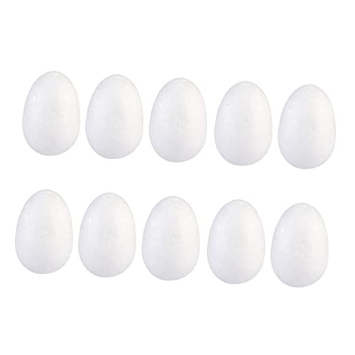 Gadpiparty 50 Stück Bemalte Schaumeier Dekorationsfarbe Form Malset lackierbar Eier Polyschaum Styroporeer Klein bemalbare Eier Styropor Eier Zum Folzen Ostern Eier Bemalen Ostereier Weiß von Gadpiparty