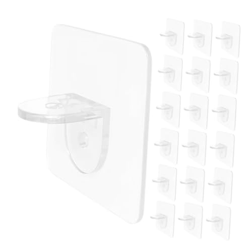 Gadpiparty 50 Stück Selbstklebende Regalböden Halter Kunststoff Regalbodenträger Transparent für Möbel Schränke Einlegeboden Kleiderschrank Fachbodenstützen ohne Bohren Einfache Montage von Gadpiparty