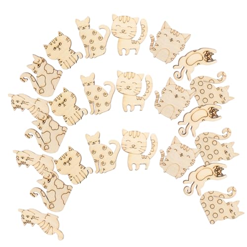Gadpiparty 50 Stück Teiliges Holzscheiben Katzenform Unfertige Holzchips zum Basteln DIY Handgemachte Katzenholz Ausschnitte für Kreative Holzdeko und Kunstprojekte Gadpiparty 50 Stück Teiliges Holzscheiben Katzenform Unfertige Holzchips zum Basteln DIY Handgemachte Katzenholz Ausschnitte für Kreative Holzdeko und Kunstprojekte von Gadpiparty