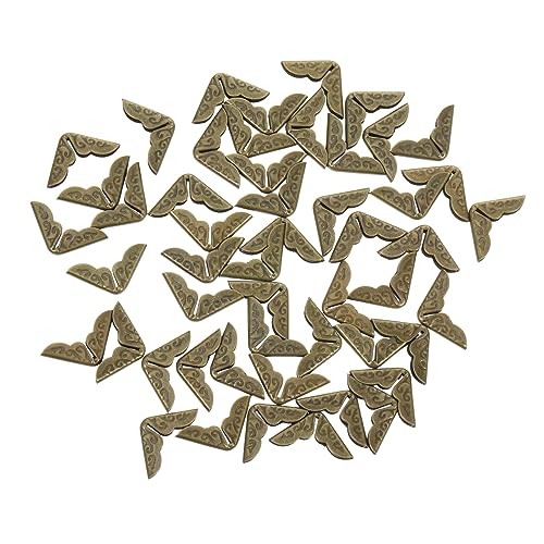 Gadpiparty 50Stücke Metall Buchecken Dekorative Eckenschutz für Notizbücher Scrapbooking und Alben Langlebige Kantenabdeckung Elegantes Design für Bastelarbeiten von Gadpiparty