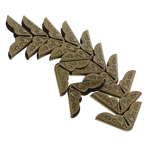 Gadpiparty 50Stücke Metall Buchecken Vintage Kantenschutz für Alben Notizbücher Eleganter Eckenschutz für Scrapbooking und Kantenlänge von Gadpiparty