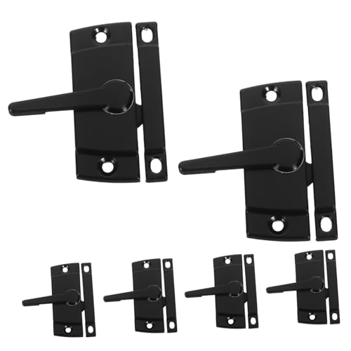 Gadpiparty 6 Sätze Fenster-schloss Buckle Sash Keeper mit Cam-mechanismus Langlebiger Robuster Schiebefenster-sicherheitsriegel für Doppel Schiebefenster Einsetzbar Schwarz Rechts Montierbar von Gadpiparty