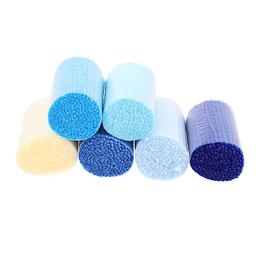 Gadpiparty 6 Stück Gestickter Thread Stickgarn für Teppiche vielfältig Teppichwollgarn für die Teppichherstellung Wolle Stich Verriegelungshaken Verschlusshakengewinde Acryl von Gadpiparty