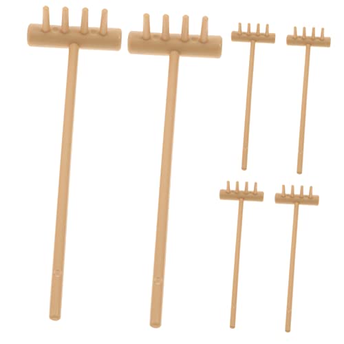 Gadpiparty 6 Stücke Zen Rechen Satz für Sandkästen Miniatur Rechen für Selbstgemacht Landschaften Tisch Dekoration Zen Garten Zubehör Langlebige und Sichere Materialien für Kreative Projekte von Gadpiparty