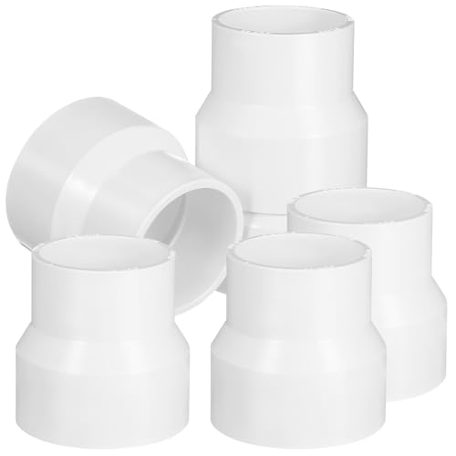 Gadpiparty 6 Stück PVC-Reduzierstück: 5,1 x 3,8 cm PVC-Rohrverschraubungen, Adapter, Steckverbinder für Sanitär, Bewässerungssysteme und Wassertransport von Gadpiparty