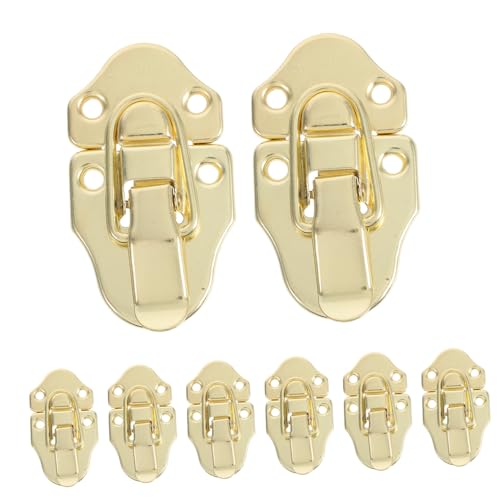 Gadpiparty 6 Stück Teiliges Metall Knebelschnallen aus Eisen mit Feder Vintage Stil Haspe für Schmuckkästen Kleine Holzkisten und Werkzeugkoffer Sichere Verschlüsse mit Schrauben Retro von Gadpiparty