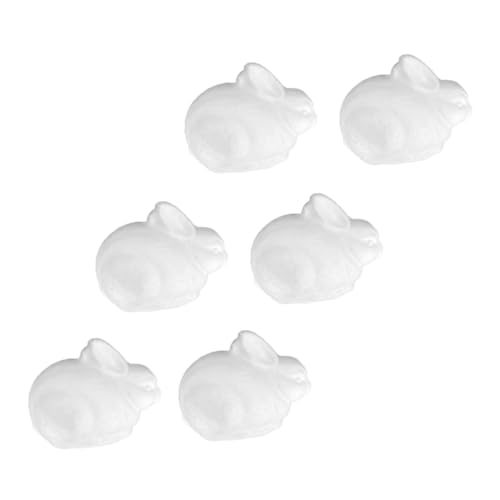 Gadpiparty 6 Stück Teiliges Schaumstoff Hasenformen mit Hoher Elastizität und Robustheit Kreative DIY Bastelvorlagen für Kindergarten zum Bemalen Basteln Ostergeschenk von Gadpiparty