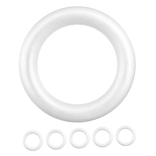 Gadpiparty 6 Stück Teiliges Schaumstoffringe Unbemalte Kreisförmige Bastelringe für DIY Dekoration Leichtes Blankes Modell für Festival und Partyornamente Vielseitig Gestaltbar von Gadpiparty