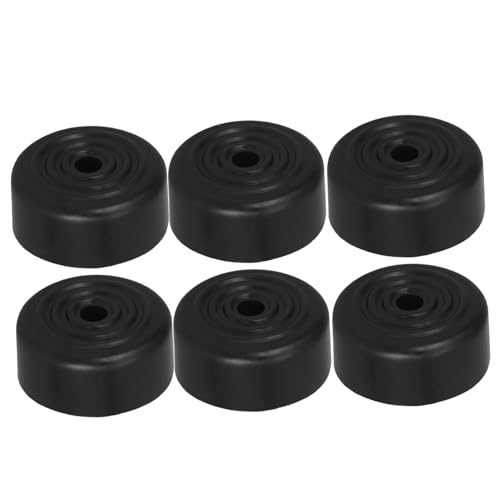 Gadpiparty 6 Stück Teiliges Schwarze Möbelbeine Rund Sofabeine Ersatz für Sofa Tisch Schrank Langlebige Stützfüße Modernes Design für Wohnzimmer und DIY Möbelprojekte von Gadpiparty